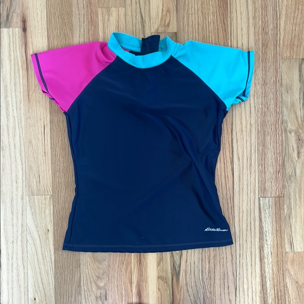 Eddie Bauer Kids Swim Rashguard - Blue and Pink